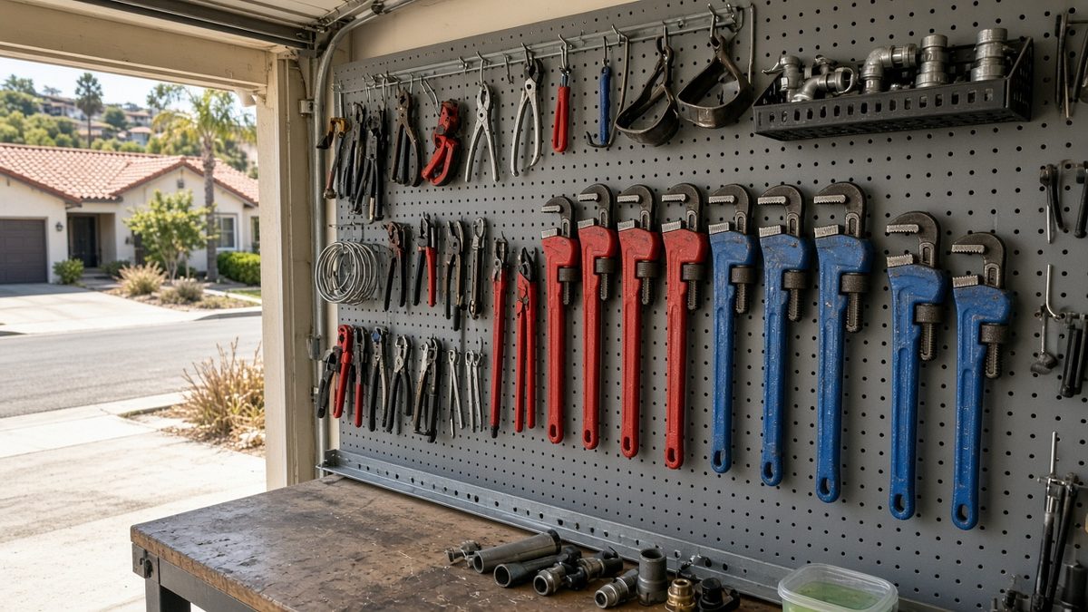 Plumbing tools ready for service calls in Aliso Viejo